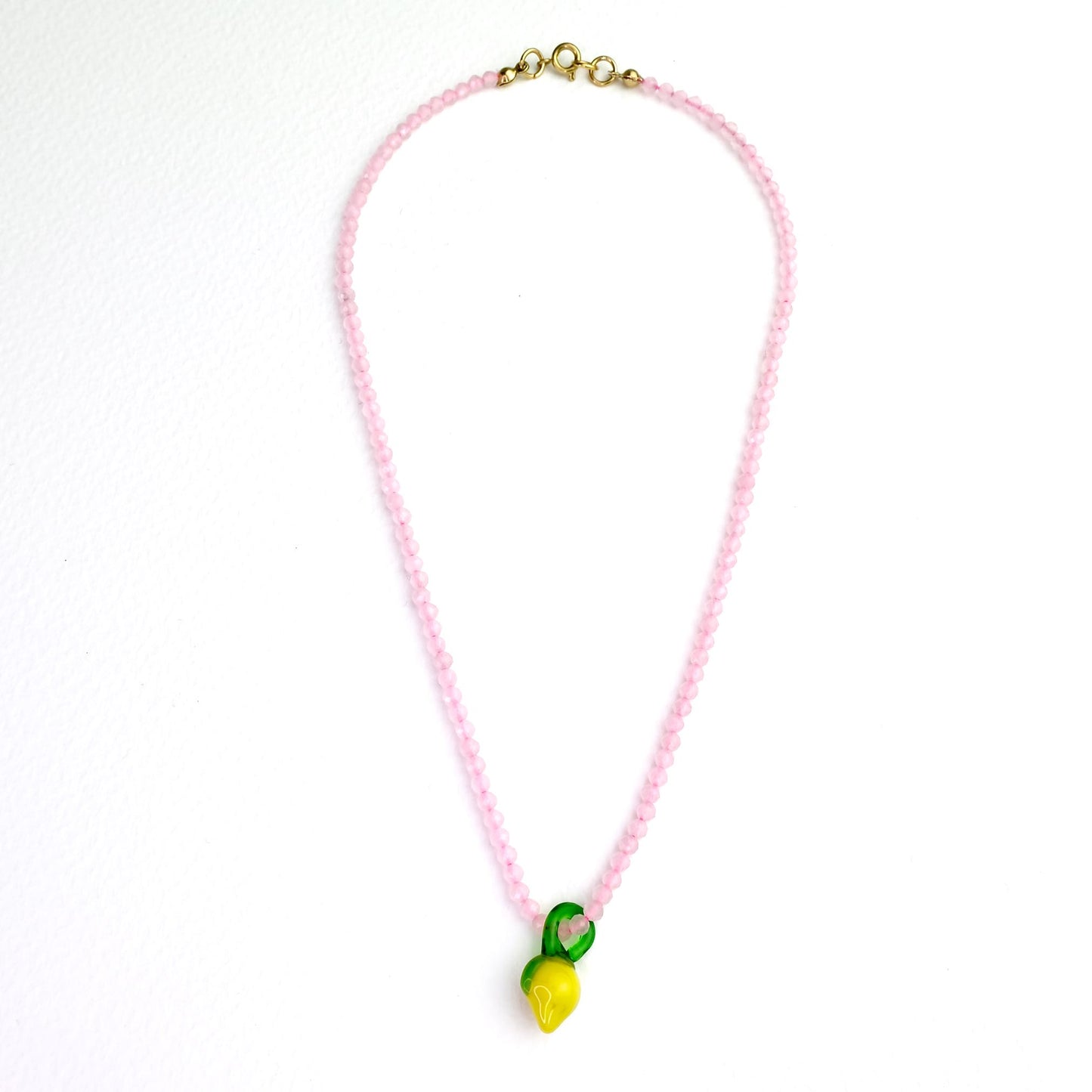 Naszyjnik z różowego kwarcu Summer Lemon
