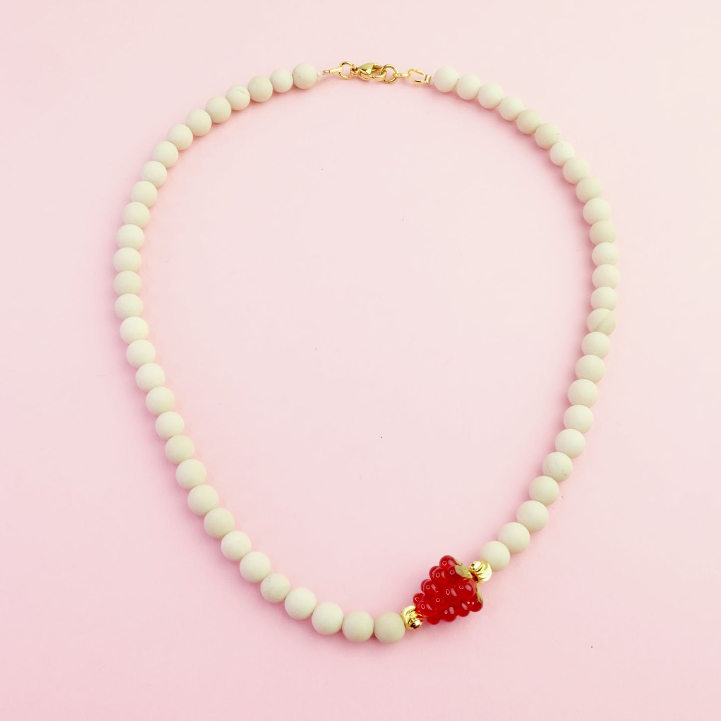 Raspberry Charm Necklace